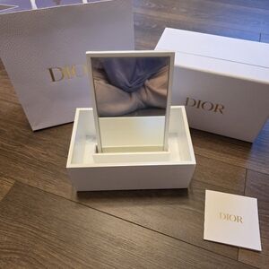 Dior White Jewelry Box with Mirror